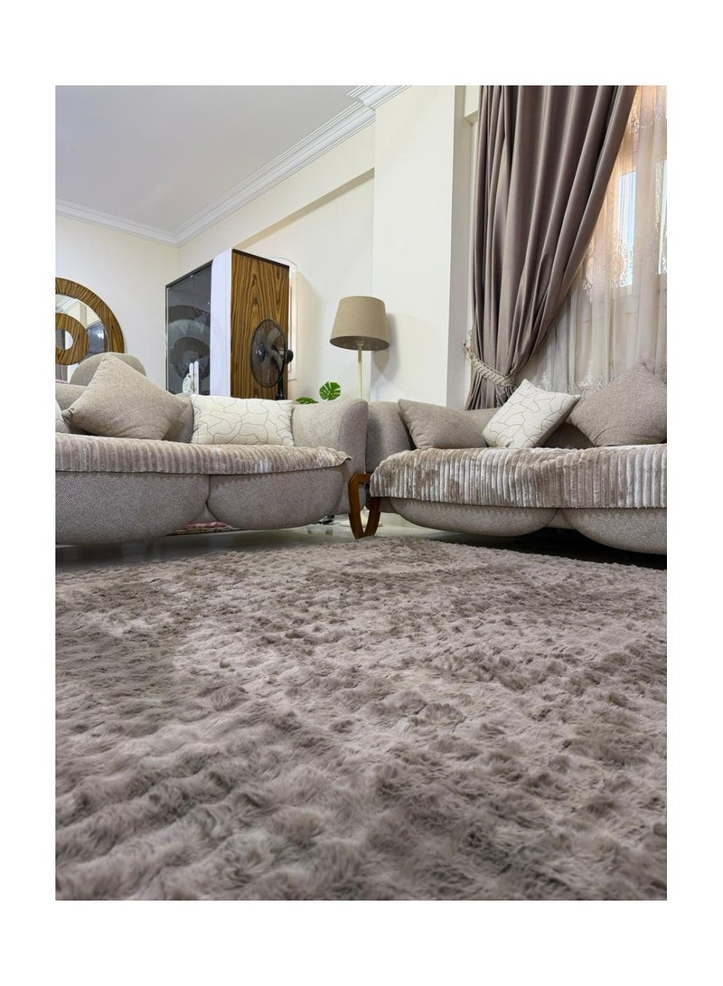 بديل السجاد فرو بابلز فاخر ناعمة و ظهر من حبيبات الدوتس المانع للانزلاق - Image 1